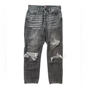 BDG Slim Straight Leg Ripped Jeans - Distressed Black - Size 29